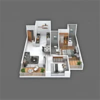 2 BHK Floor Plan at 10 Elite Akasa Pimple Gurav Pune